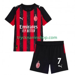 AC Milan Santiago Gimenez 7 2025-2026 Tröja 1:a Matchställ Barn Kortärmad