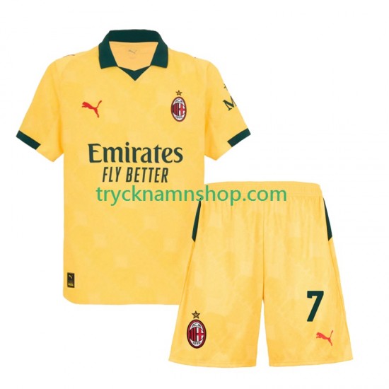 AC Milan Santiago Gimenez 7 2025-2026 Tröja 3:e Matchställ Barn Kortärmad