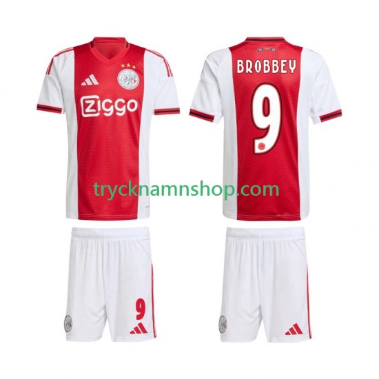 AFC Ajax Brian Brobbey 9 2025-2026 Tröja 1:a Matchställ Barn Kortärmad