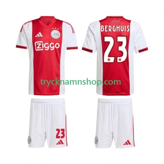 AFC Ajax Steven Berghuis 23 2025-2026 Tröja 1:a Matchställ Barn Kortärmad