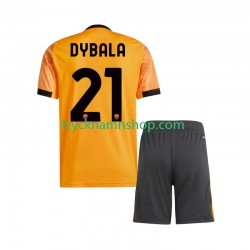 AS Roma Dybala 21 2025-2026 Tröja 2:a Matchställ Barn Kortärmad