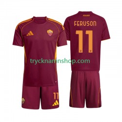 AS Roma Evan Ferguson 11 2025-2026 Tröja 1:a Matchställ Barn Kortärmad