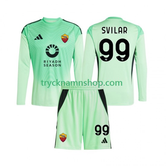 AS Roma Målvakt Mile Svilar 99 2025-2026 Tröja 2:a Matchställ 4:e Matchställ Barn Långärmad