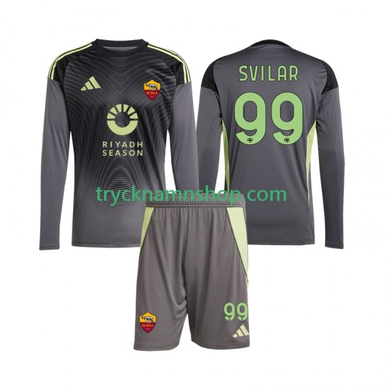 AS Roma Målvakt Mile Svilar 99 2025-2026 Tröja 1:a Matchställ Barn Långärmad