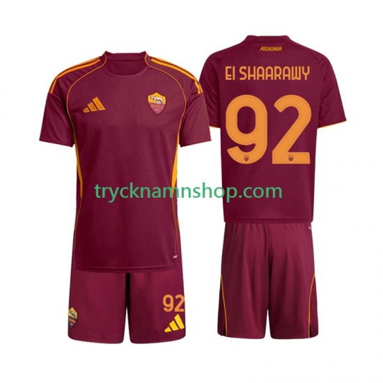 AS Roma Stephan El Shaarawy 92 2025-2026 Tröja 1:a Matchställ Barn Kortärmad