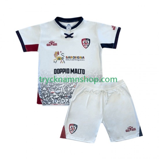 Cagliari 2025-2026 Tröja 2:a Matchställ Barn Kortärmad