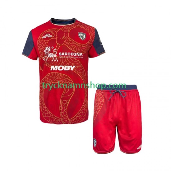 Cagliari Special 2025-2026 Tröja 1:a Matchställ Barn Kortärmad