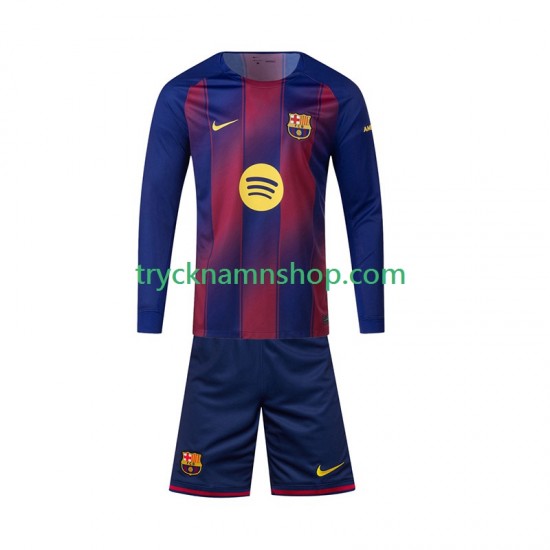FC Barcelona 2025-2026 Tröja 1:a Matchställ Barn Långärmad