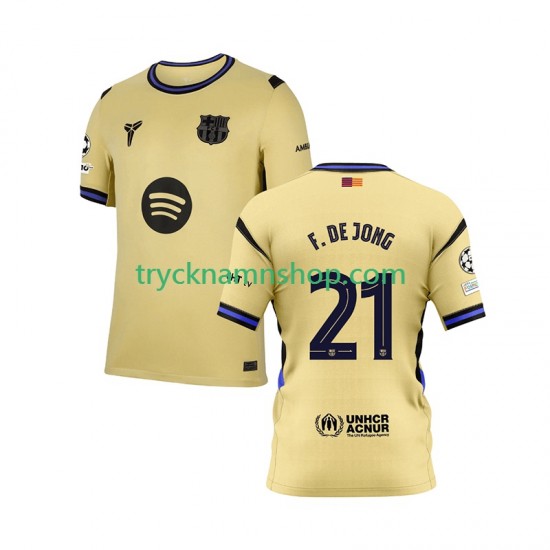 FC Barcelona Frenkie de Jong 21 Champions League 2025-2026 Tröja 2:a Matchställ Män Kortärmad