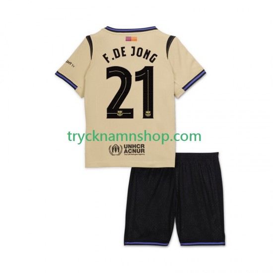 FC Barcelona Frenkie de Jong 21 UCL 2025-2026 Tröja 2:a Matchställ Barn Kortärmad
