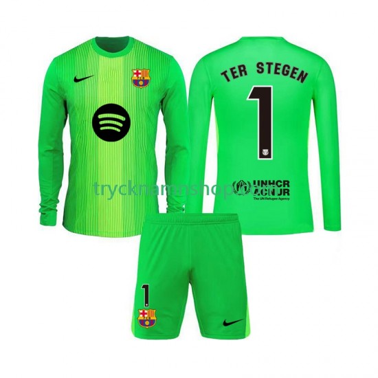 FC Barcelona Målvakt Ter Stegen 1 2025-2026 Tröja 1:a Matchställ Barn Långärmad