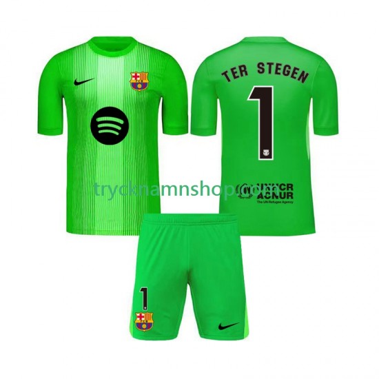 FC Barcelona Målvakt Ter Stegen 1 2025-2026 Tröja 1:a Matchställ Barn Kortärmad