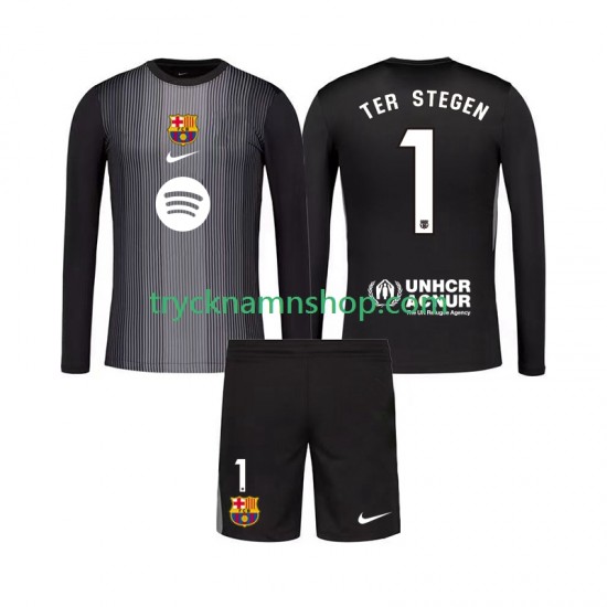 FC Barcelona Målvakt Ter Stegen 1 2025-2026 Tröja 3:e Matchställ Barn Långärmad