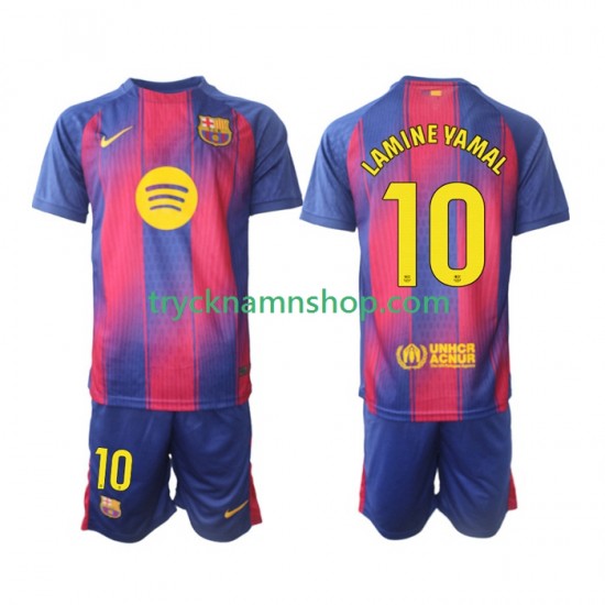 FC Barcelona Lamine Yamal 10 2025-2026 Tröja 1:a Matchställ Barn Kortärmad