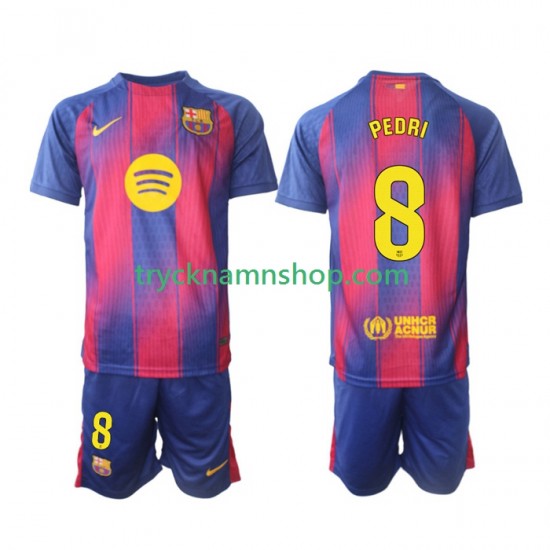 FC Barcelona Pedri 8 2025-2026 Tröja 1:a Matchställ Barn Kortärmad