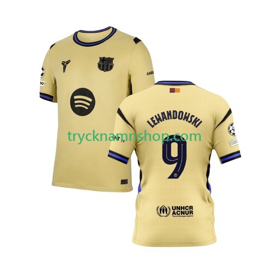 FC Barcelona Robert Lewandowski 9 Champions League 2025-2026 Tröja 2:a Matchställ Män Kortärmad