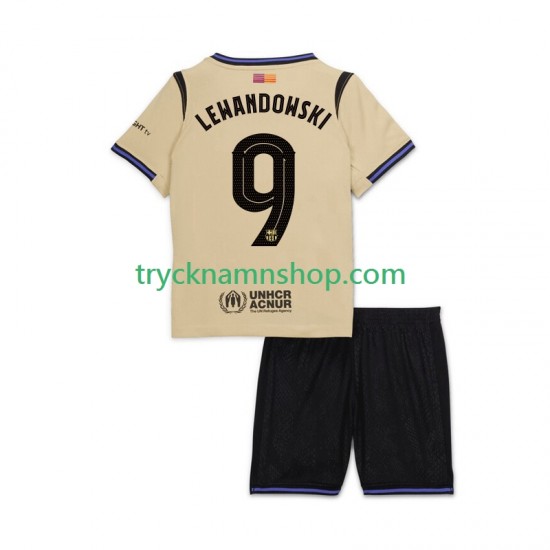 FC Barcelona Robert Lewandowski 9 UCL 2025-2026 Tröja 2:a Matchställ Barn Kortärmad