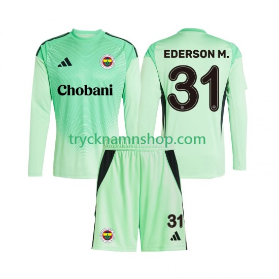 Målvakt Fenerbahce Ederson Moraes 31 2025-2026 Tröja 2:a Matchställ Barn Långärmad