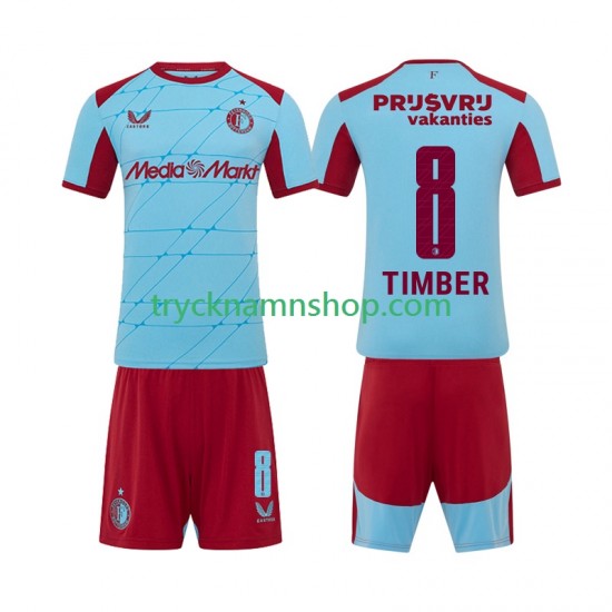 Feyenoord Rotterdam Quinten Timber 8 2025-2026 Tröja 3:e Matchställ Barn Kortärmad