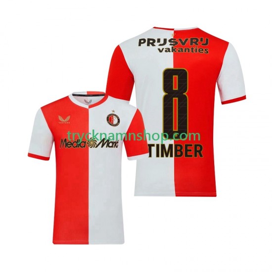 Feyenoord Rotterdam Quinten Timber 8 2025-2026 Tröja 1:a Matchställ Män Kortärmad