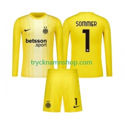 Inter Milan Målvakt Yann Sommer 1 2025-2026 Tröja 2:a Matchställ Barn Långärmad