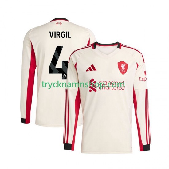 Liverpool Virgil van Dijk 4 2025-2026 Tröja 2:a Matchställ Män Långärmad
