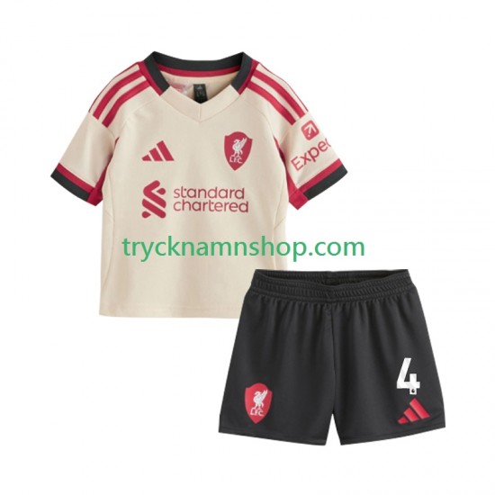 Liverpool Virgil van Dijk 4 2025-2026 Tröja 2:a Matchställ Barn Kortärmad
