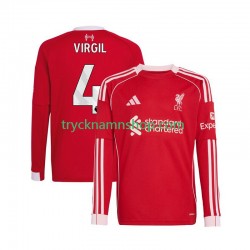 Liverpool Virgil van Dijk 4 2025-2026 Tröja 1:a Matchställ Män Långärmad