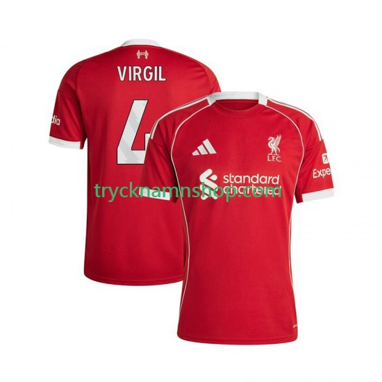 Liverpool Virgil van Dijk 4 2025-2026 Tröja 1:a Matchställ Män Kortärmad