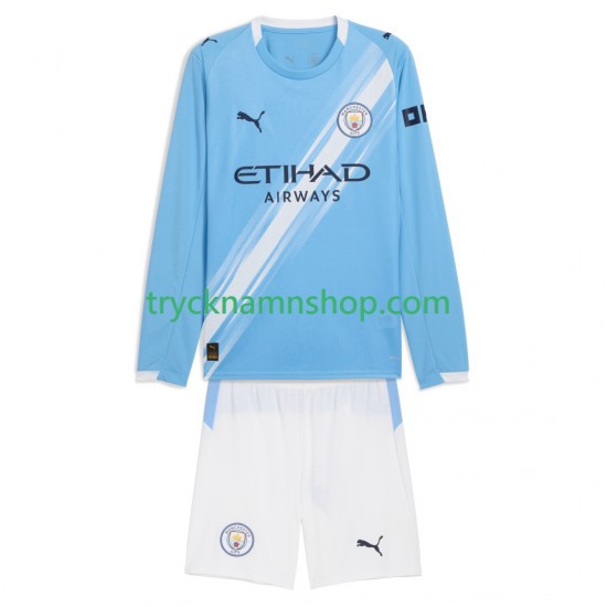 Manchester City 2025-2026 Tröja 1:a Matchställ Barn Långärmad