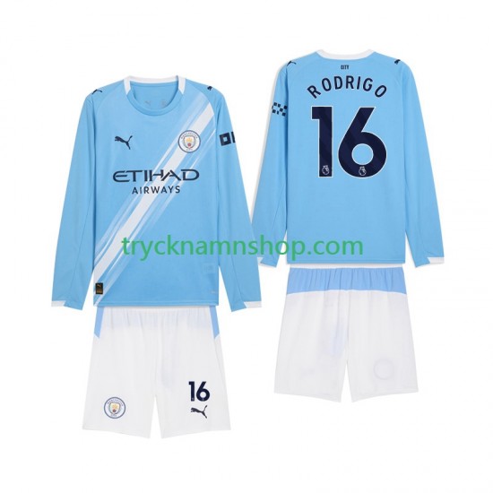 Manchester City Rodrigo Hernandez 16 2025-2026 Tröja 1:a Matchställ Barn Långärmad