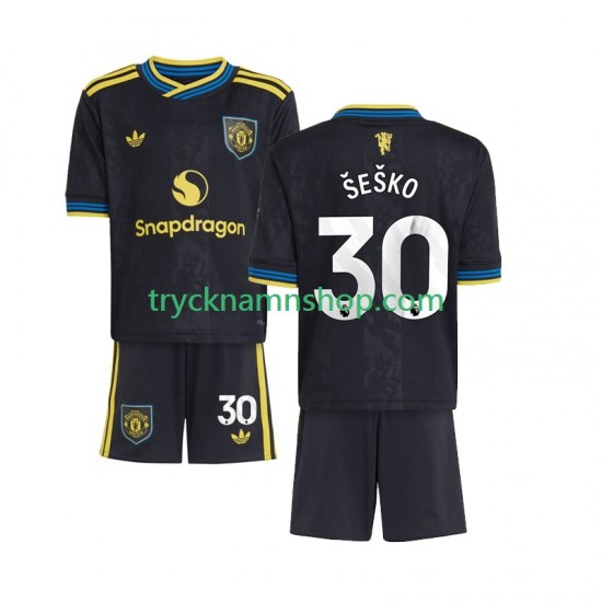 Manchester United Benjamin Sesko 30 2025-2026 Tröja 3:e Matchställ Barn Kortärmad