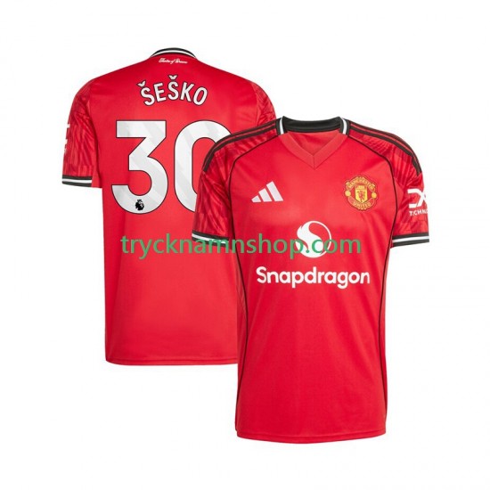 Manchester United Benjamin Sesko 30 2025-2026 Tröja 1:a Matchställ Män Kortärmad