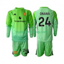 Manchester United Målvakt Andre Onana 24 2025-2026 Tröja 4:e Matchställ Barn Långärmad