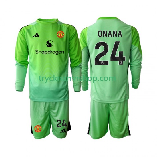 Manchester United Målvakt Andre Onana 24 2025-2026 Tröja 4:e Matchställ Barn Långärmad