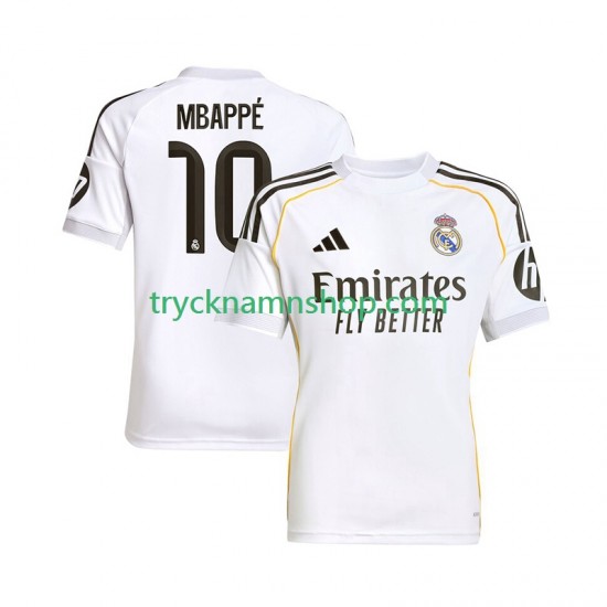 Real Madrid Kylian Mbappe 10 2025-2026 Tröja 1:a Matchställ Män Kortärmad