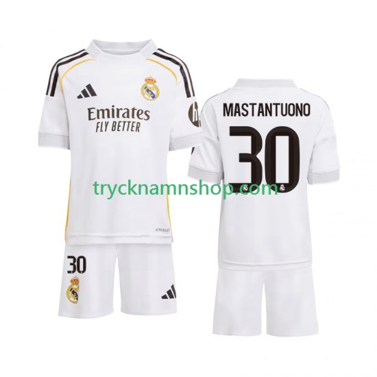 Real Madrid Mastantuono 30 2025-2026 Tröja 1:a Matchställ Barn Kortärmad