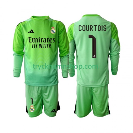 Real Madrid Thibaut Courtois 1 2025-2026 Tröja 2:a Matchställ Barn Långärmad