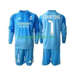 Real Madrid Thibaut Courtois 1 2025-2026 Tröja 1:a Matchställ Barn Långärmad