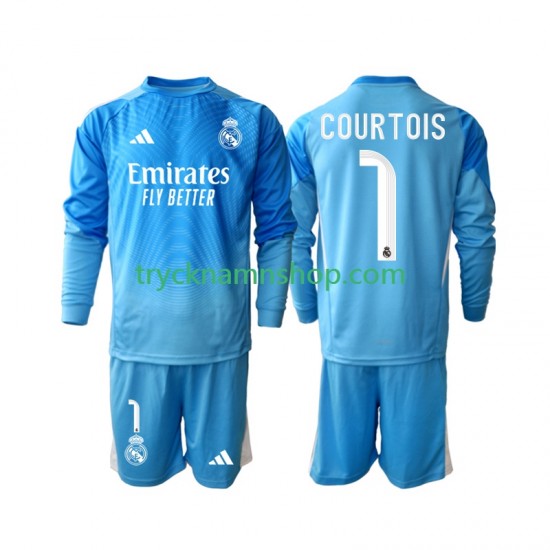 Real Madrid Thibaut Courtois 1 2025-2026 Tröja 1:a Matchställ Barn Långärmad