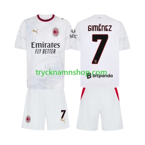 AC Milan Gimenez 7 2026-2027 Tröja 2:a Matchställ Barn Kortärmad