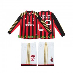 AC Milan Kaka 22 2013 2014 Tröja Retro 1:a Matchställ Barn Långärmad