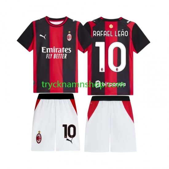 AC Milan Rafael Leao 10 2026-2027 Tröja 1:a Matchställ Barn Kortärmad