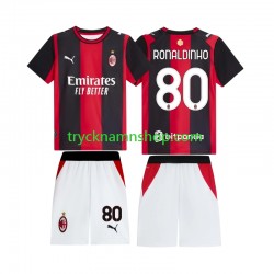 AC Milan Ronaldinho 80 2026-2027 Tröja 1:a Matchställ Barn Kortärmad