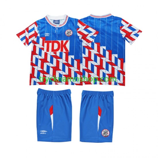 AFC Ajax 1989 1990 Tröja Retro 2:a Matchställ Barn Långärmad