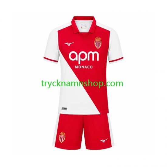 AS Monaco 2026-2027 Tröja 1:a Matchställ Barn Kortärmad