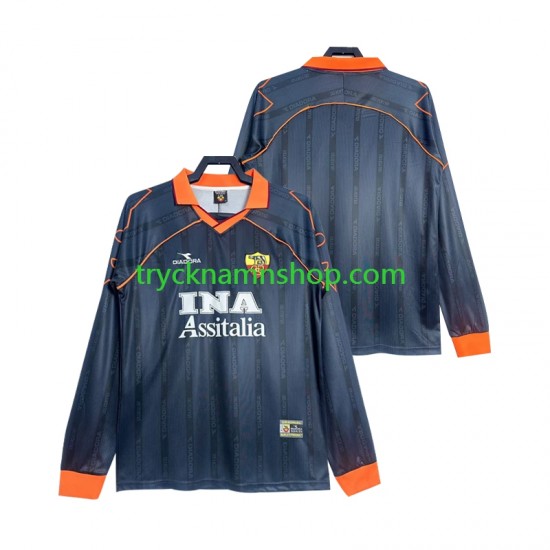 AS Roma 1999 2000 Tröja Retro 3:e Matchställ Män Långärmad