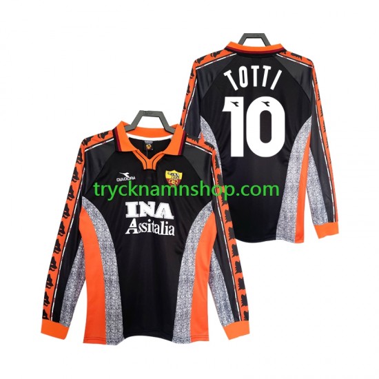 AS Roma Totti 10 1998 1999 Tröja Retro 3:e Matchställ Män Långärmad