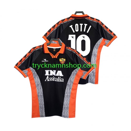 AS Roma Totti 10 1998 1999 Tröja Retro 3:e Matchställ Män Kortärmad
