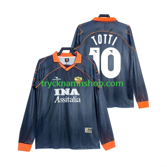 AS Roma Totti 10 1999 2000 Tröja Retro 3:e Matchställ Män Långärmad